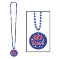 Beads w/ Printed #1 Dad Medallion